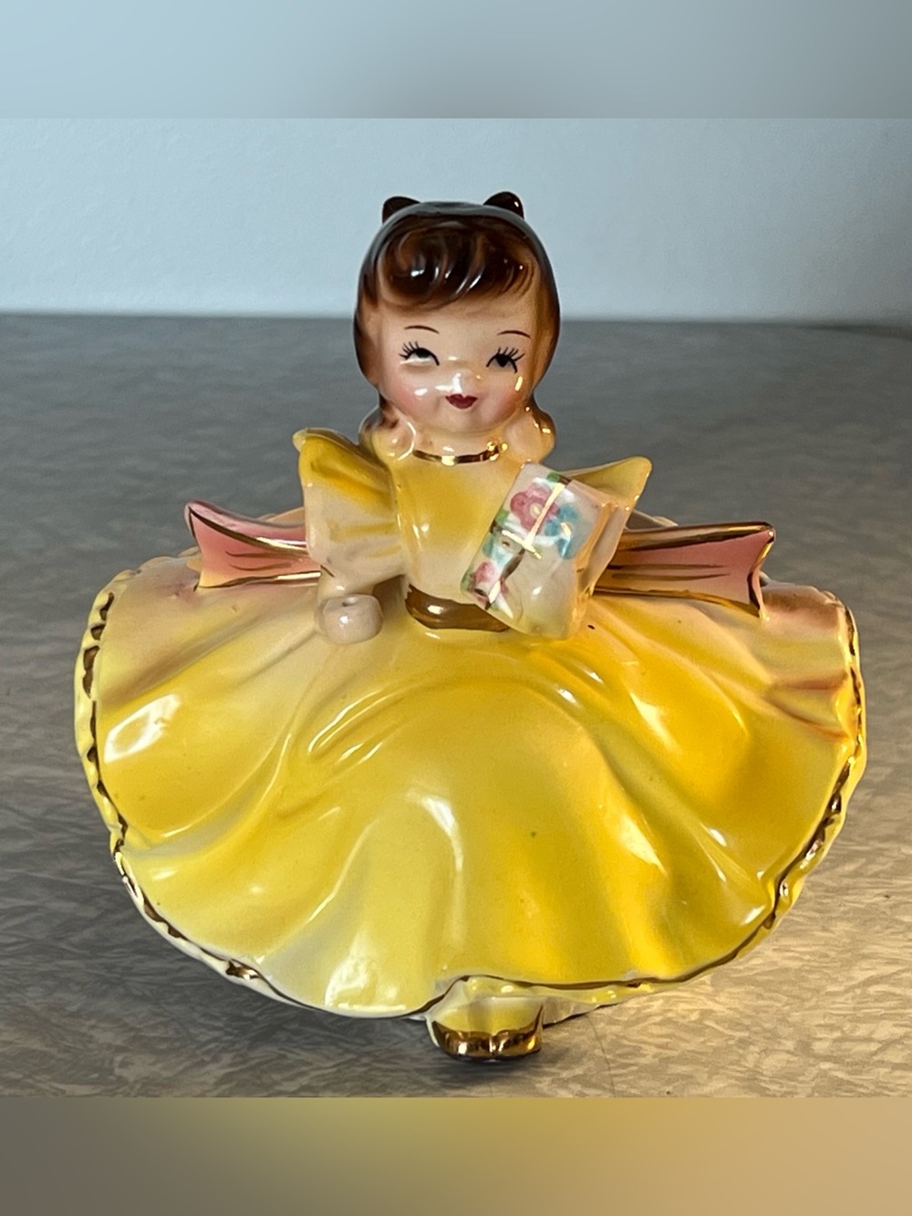 Vintage Girl Planter or holder